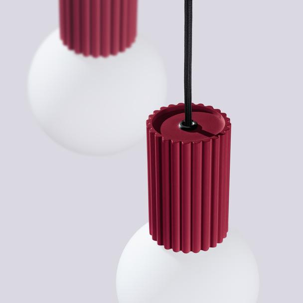 Lampa wisząca HALO 3P burgund