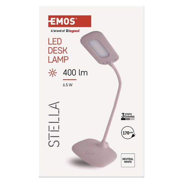 Lampa biurkowa LED STELLA różowa Z7602P EMOS