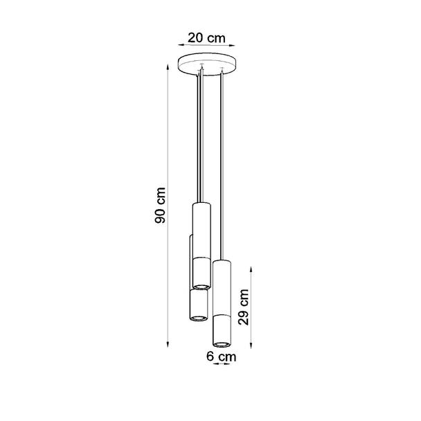 Sollux Lampa wisząca LOOPEZ 3P czarny/chrom SL.0943
