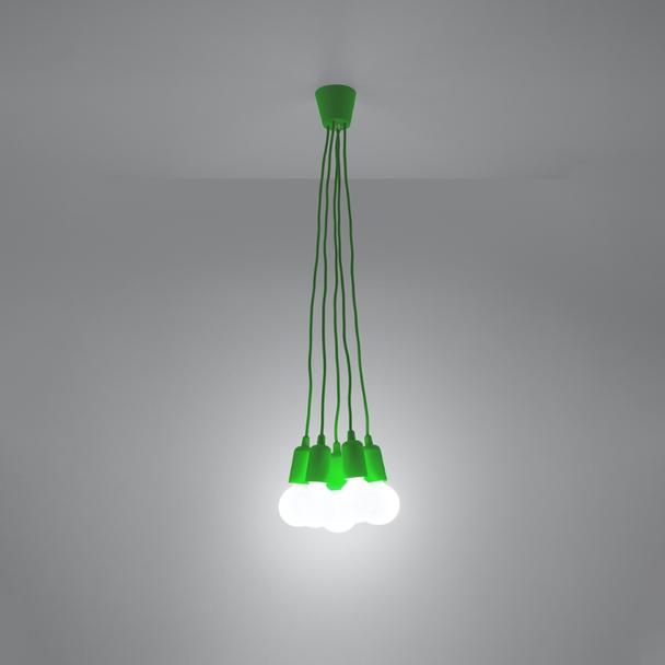 Sollux Lampa wisząca DIEGO 5 zielony SL.0583