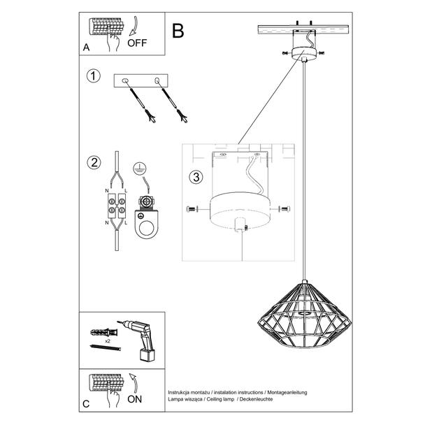 Sollux Lampa wisząca UMBERTO czarna SL.0294