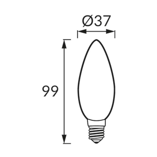 VELA LED E14 6W 3000K 02801 IDEUS