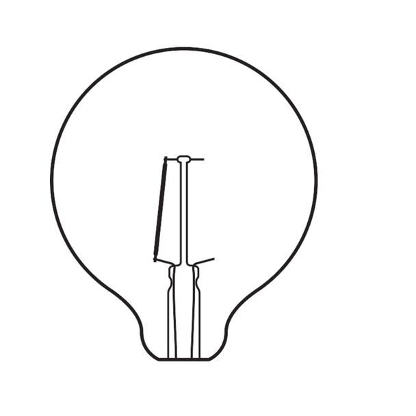 Lampa LED Vintage 1906 dim CL GLOBE125 Filament szkło przezroczyste GOLD 55 dim 7W 825 E27