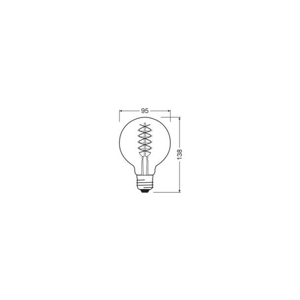 Lampa LED Vintage 1906 SMOKE 95 dim 7,8W/818 szkło przezroczyste E27