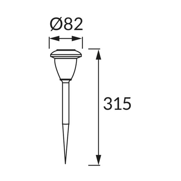 Lampa solarna ogrodowa LED BERT LED 32 0,06W CW 04569 IDEUS