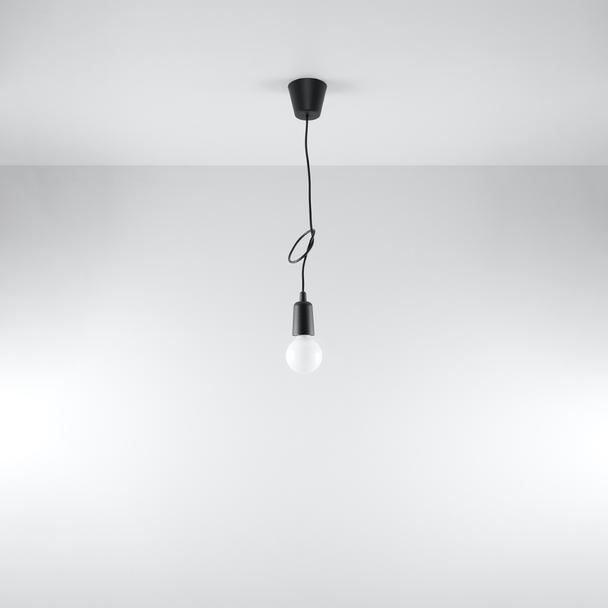 Sollux Lampa wisząca DIEGO 1 czarna SL.0572