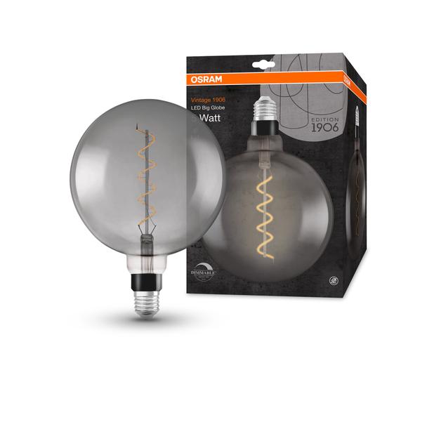Lampa LED Vintage 1906 dim CL GLOBE200 Filament szkło przezroczyste SMOKE 12 dim 5W 818 E27