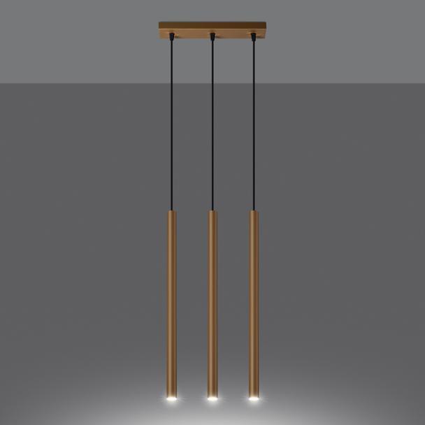 Sollux Lampa wisząca PASTELO 3L złota SL.1171