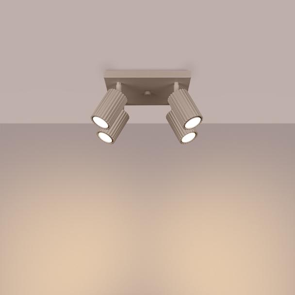 SOLLUX Plafon KARBON 4 taupe ; SL.1769