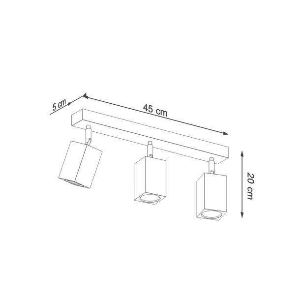 Sollux Plafon KEKE 3 dąb SL.1037