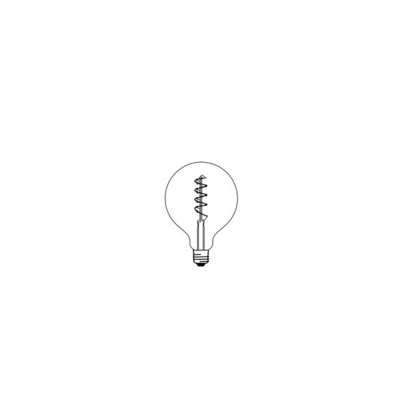Lampa LED Vintage 1906 CL GLOBE125 Filament szkło przezroczyste SMOKE 15 non-dim 5W 818 E27