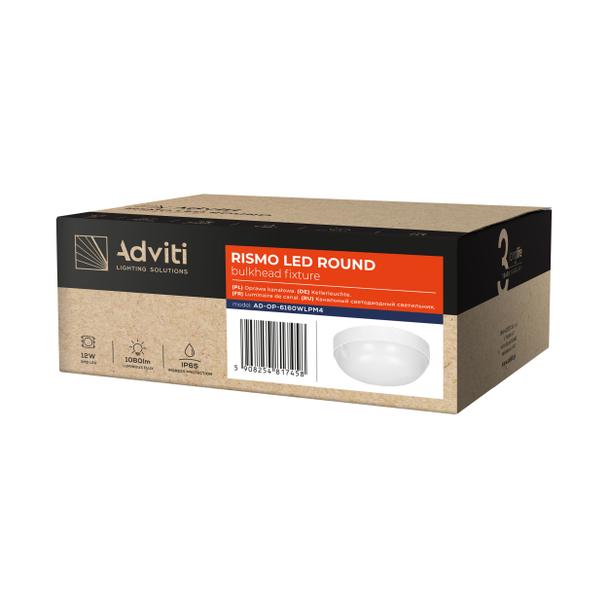 RISMO LED ROUND 12W oprawa kanałowa, 1080lm, IP65, IK08, 4000K AD-OP-6160WLPM4 ORNO