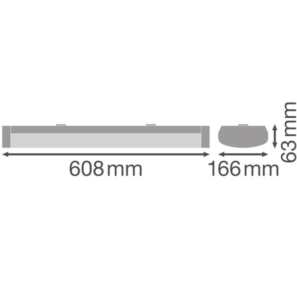 Oprawa liniowa LINEAR SURFACE 600 P 18W 830 white IP44 DALI