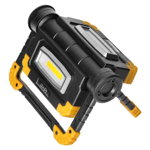 GEMINIX LED 2x10W, podwójny naświetlacz roboczy, przenośny z akumulatorem, 1200lm, IP44, 4000K, 5000 AD-NR-6466L4 ORNO