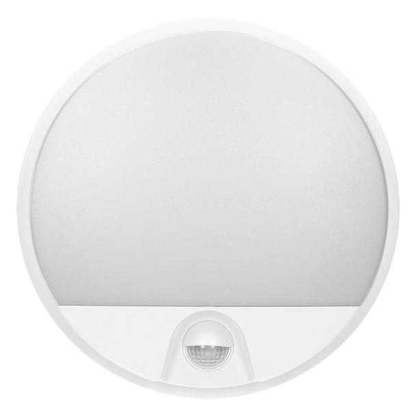 AGAT LED 15W, oprawa ogrodowa z czujnikiem ruchu 140st, 1200lm, IP54, 4000K, biała AD-OP-6112WLPMR4 ORNO