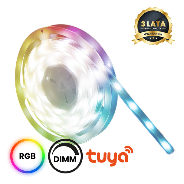 Taśma LED 5m RGB CCT TUYA WiFi 230V Apka Zestaw EKSM7690 Milagro