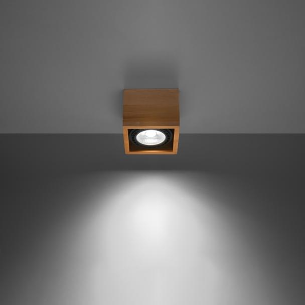 Sollux Plafon QUATRO 1 naturalne drewno SL.0915