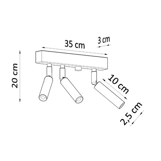 Sollux Plafon EYETECH 3 biały SL.0904