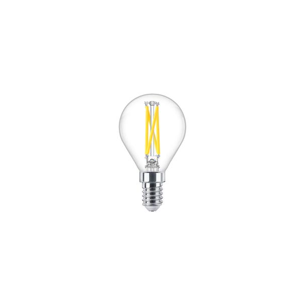 Żarówka LED ściemnialna Kulka 2,5W=25W 340lm / 2200K/2700K LEDLusterDT 2,5-25W E14 927 P45 5 lat gw. 9,29003E+11 PHILIPS