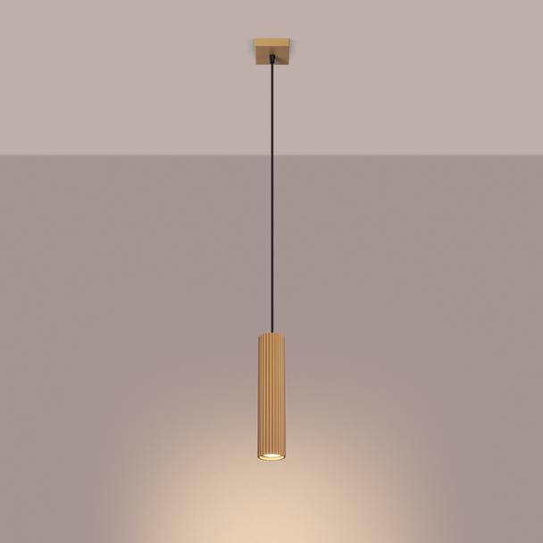 Sollux Lampa wisząca KARBON 1 złoty SL.1554