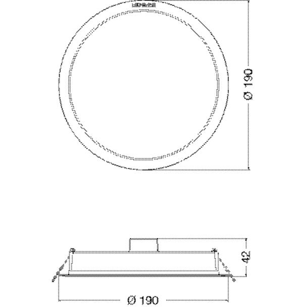 Oprawa DOWNLIGHT IP44 DN 190 18W 865 WT