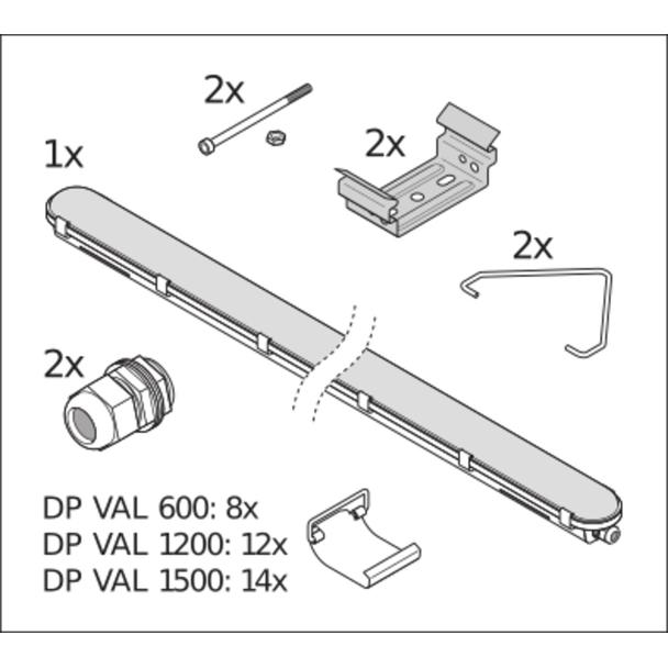 Oprawa DAMP PROOF LED VALUE 1500 50W 4000K IP65