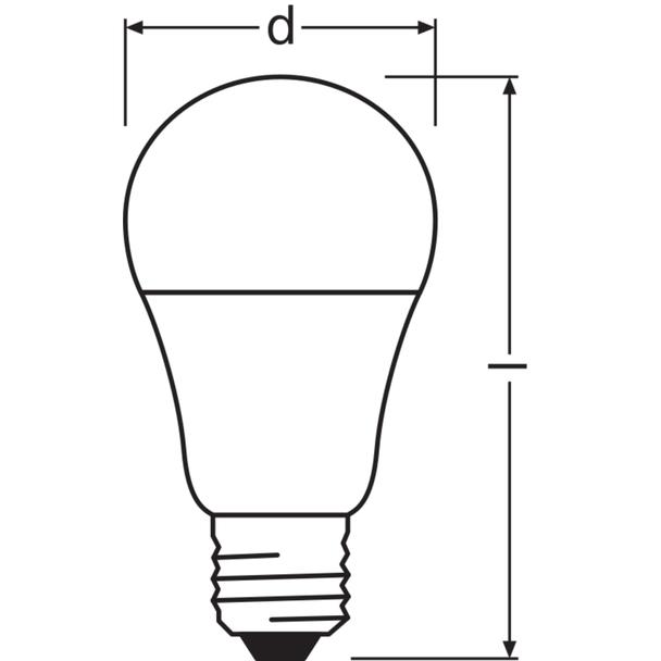 Lampa LED STAR+ CL A DSFR 75 non-dim 10W 827 E27