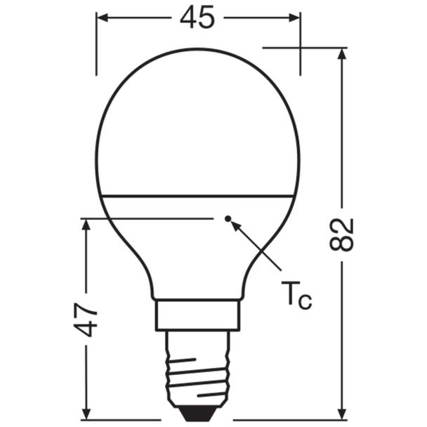 Lampa LED VALUE Classic P40 4,9W/827 230V plastik E14 FS3 OSRAM