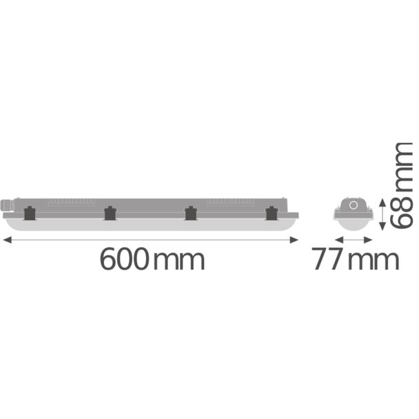 Oprawa DAMP PROOF LED VALUE 600 18W 4000K IP65