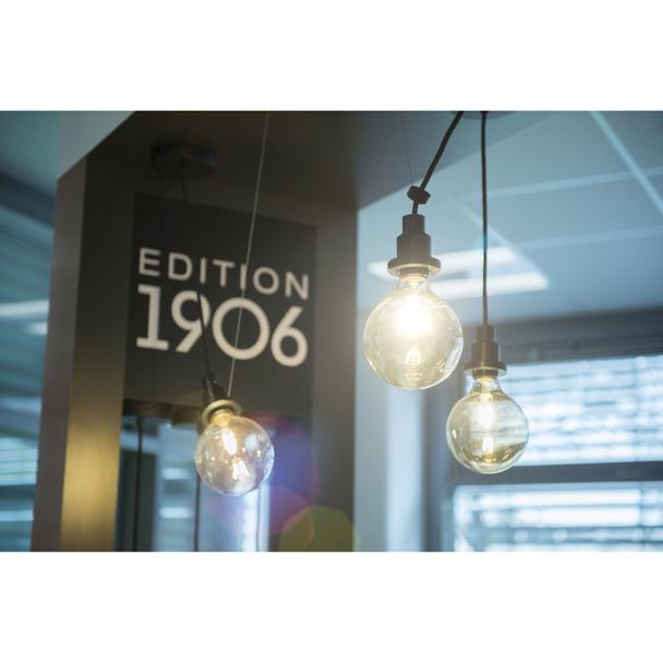 Lampa LED Vintage 1906 dim CL GLOBE125 Filament szkło przezroczyste GOLD 55 dim 7W 825 E27