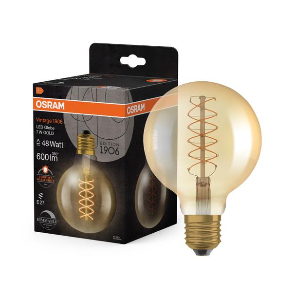 Lampa LED Vintage 1906 GOLD 95 dim 7W/822 230V szkło przezroczyste E27