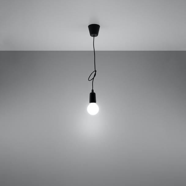 Sollux Lampa wisząca DIEGO 1 czarna SL.0572