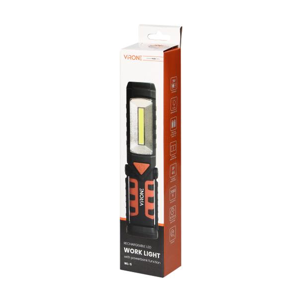Latarka warsztatowa LED COB 3W+1W LED 2800mAh z funkcją powerbank WL-5 ORNO