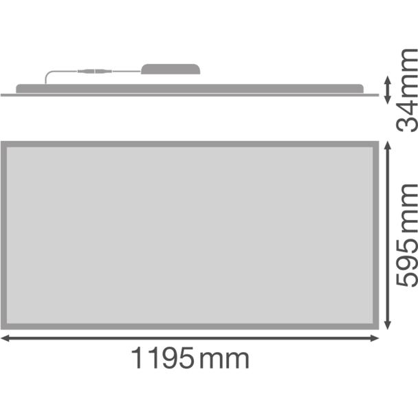 Oprawa PANEL COMPACT 1200x600 V 53W 840 U19