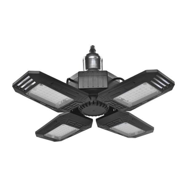 SYRIUSZ LED lampa warsztatowa składana 4-skrzydłowa, E27, 72W, 4000K, 6480lm WL-14 ORNO
