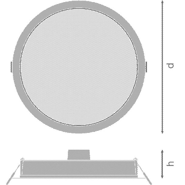 Oprawa DOWNLIGHT IP44 DN 190 18W 865 WT