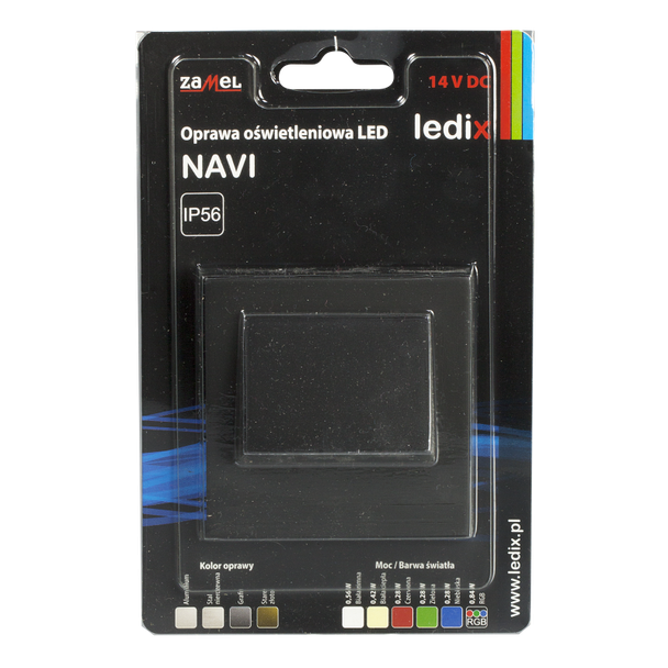 OPRAWA LED NAVI Z RAMKĄ PT 14V DC CZN BIAŁA CIEPŁA TYP: 11-211-62 LED11121162 LED11121162-WPL ZAMEL