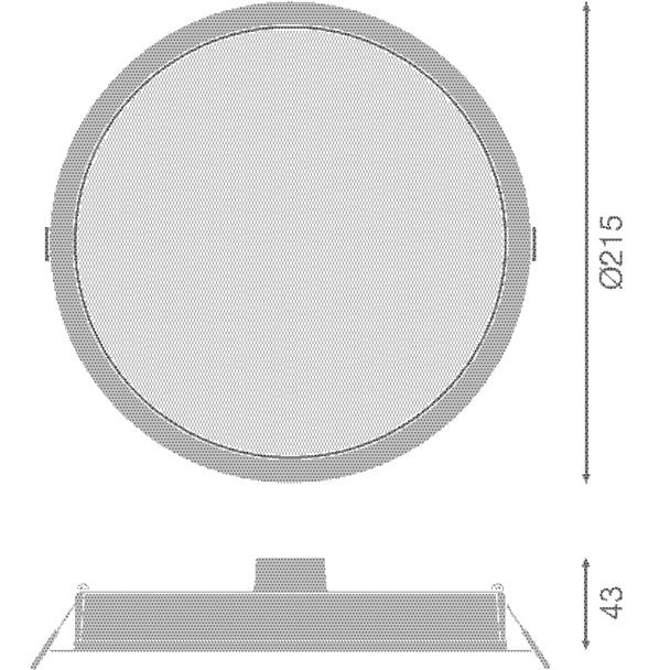 Oprawa DOWNDIGHT IP44 DN 215 30W 865 WT