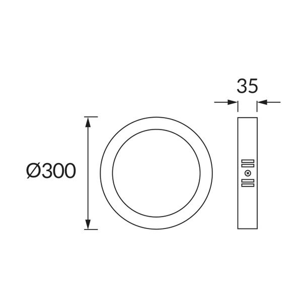 Oprawa sufitowa biała LED EDOR LED C 24W ciepła/neutralna/zimna biel 04763 IDEUS