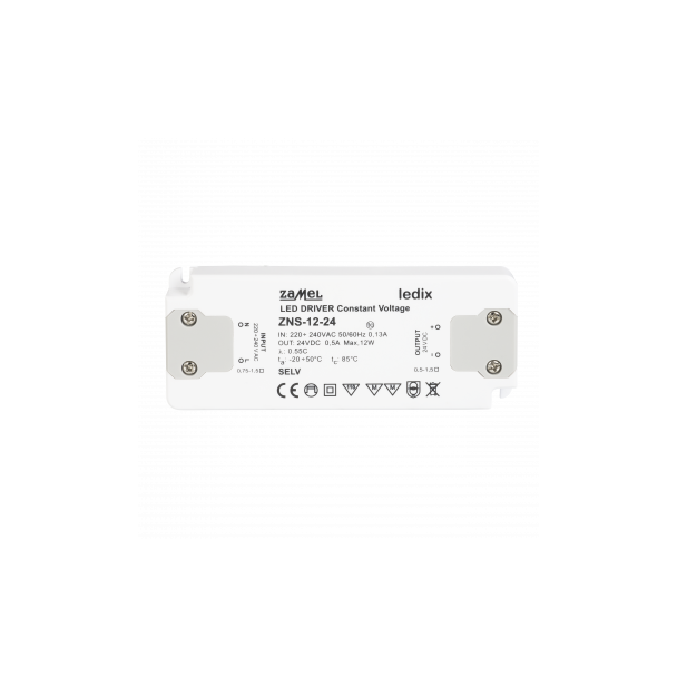 ZASILACZ LED SLIM 24V DC 12W TYP: ZNS-12-24 LDX10000148 LDX10000148-WPL ZAMEL