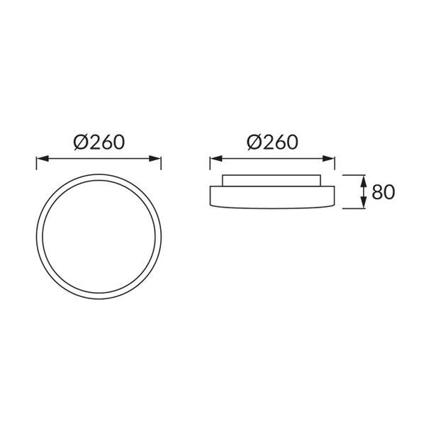 Plafoniera SOLA LED 12W 4000K 02783 IDEUS