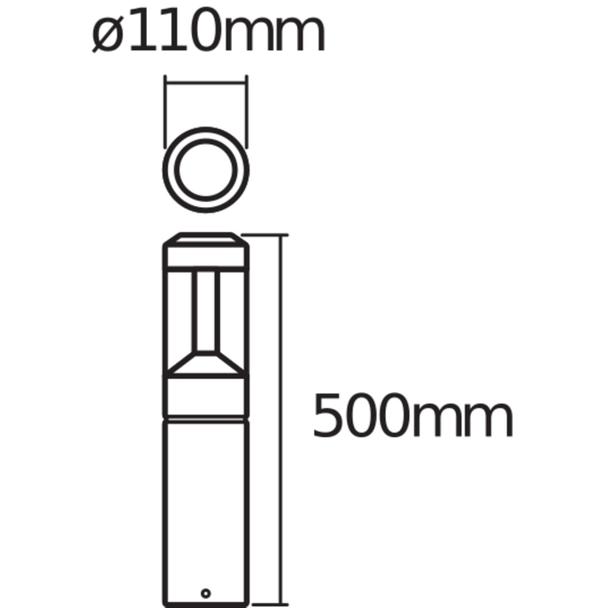 ENDURA STYLE LANTERNMODERN50CM12WDG LEDV Oprawa zewnętrzna
