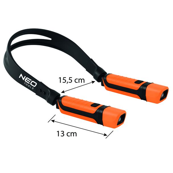 Lampa led latarka na szyję do czytania akumulatorowa warsztatowa 300lm NEO GTX 99-112 GTX Poland