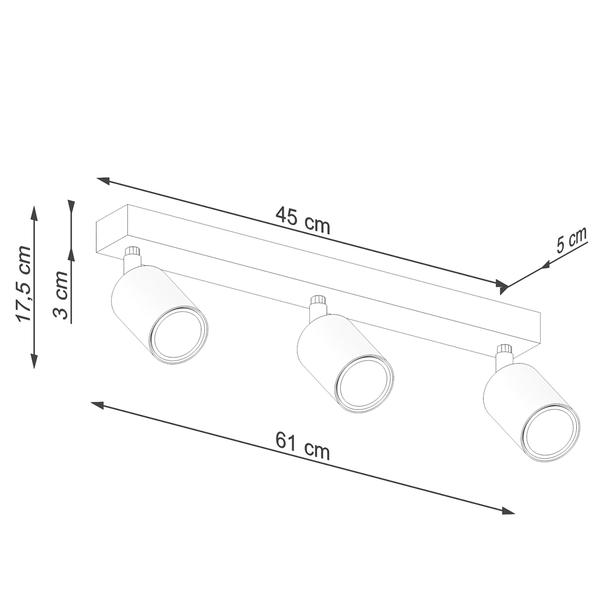 Sollux Plafon VERDO 3L czarny SL.1293