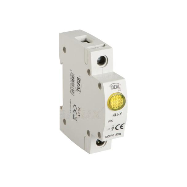 Wskaźnik napięcia Lampka modułowa LED 1-fazowa 1P żółta KLI-Y IDEAL 23322 KANLUX