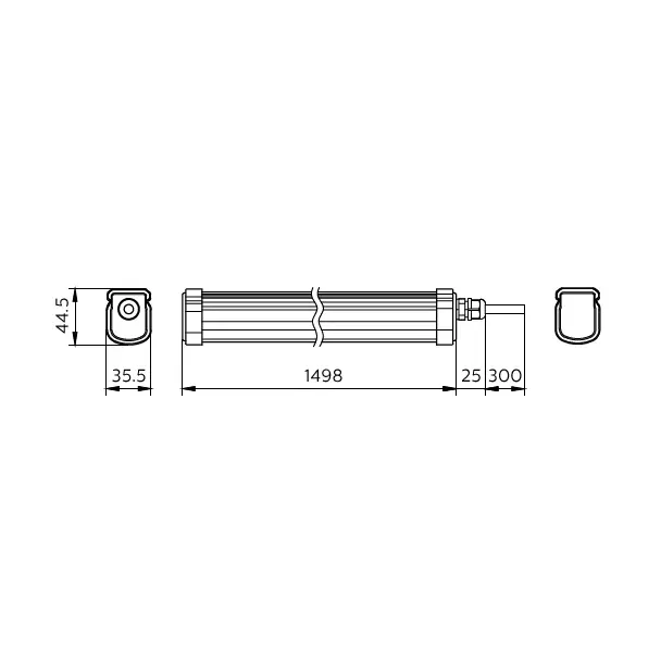 Oprawa hermetyczna PILA WT007C 54W 6800lm IP65 4000K barwa neutralna 68S/ 840 PSU L1500 9,11402E+11 PHILIPS