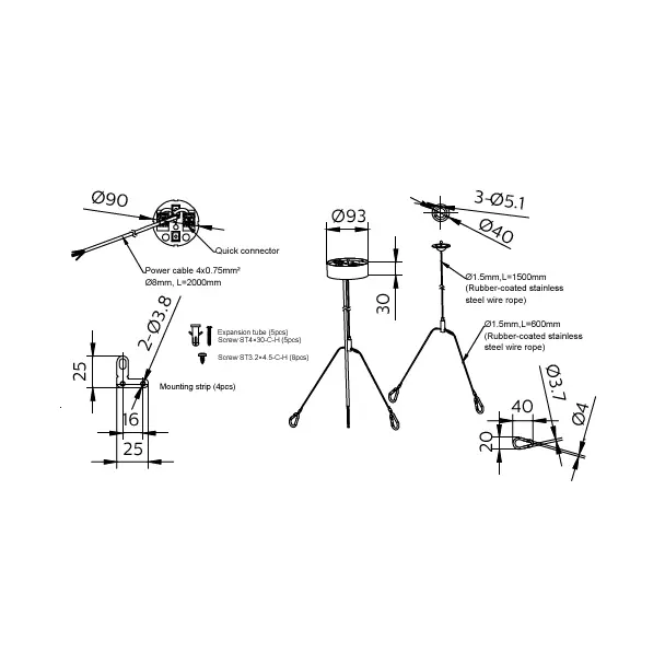 Akcesorium Coreline RC159Z Suspension set SME-4 WH 5 lat gw. 9,11402E+11 PHILIPS