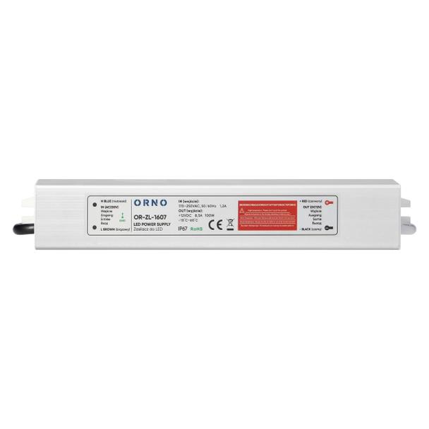 Zasilacz do oświetlenia LED 170-265V AC/12V DC 100W IP67 OR-ZL-1607 ORNO