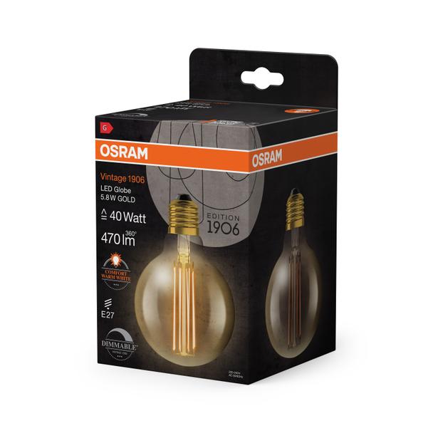 Lampa LED Vintage 1906 GOLD95 dim 5,8W/822 szkło przezroczyste E27