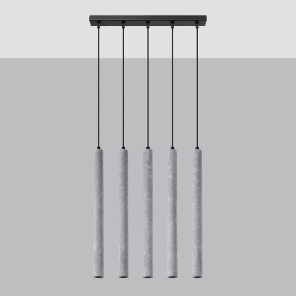 Sollux Lampa wisząca PASTELO 5L beton SL.1274